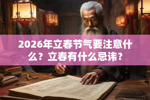 2026年立春节气要注意什么？立春有什么忌讳？