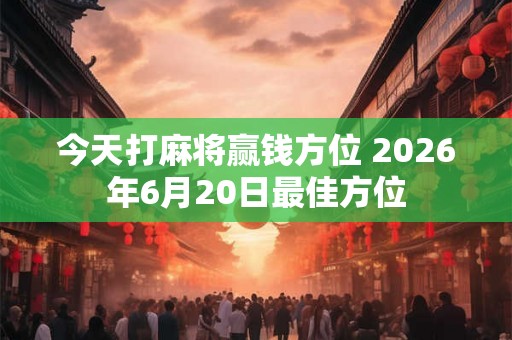 今天打麻将赢钱方位 2026年6月20日最佳方位