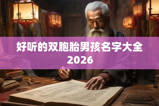 好听的双胞胎男孩名字大全2026