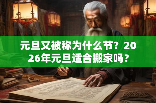 元旦又被称为什么节？2026年元旦适合搬家吗？