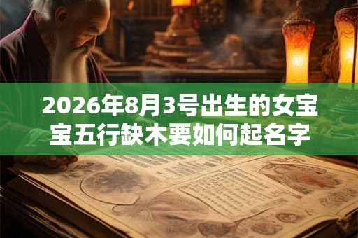 2026年8月3号出生的女宝宝五行缺木要如何起名字