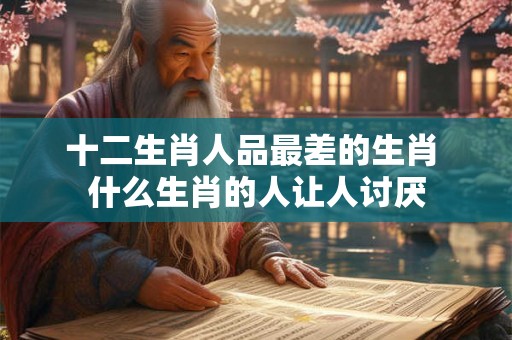 十二生肖人品最差的生肖 什么生肖的人让人讨厌
