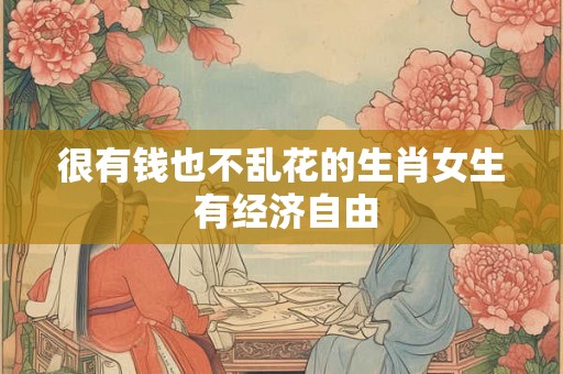 很有钱也不乱花的生肖女生 有经济自由