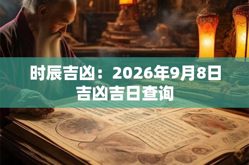 时辰吉凶:2026年9月8日吉凶吉日查询 时辰吉凶:2026年9月8日吉凶吉日查询
