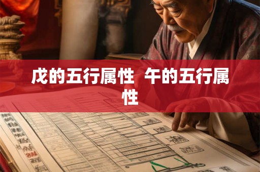 戊的五行属性 午的五行属性 戊的五行属性 午的五行属性