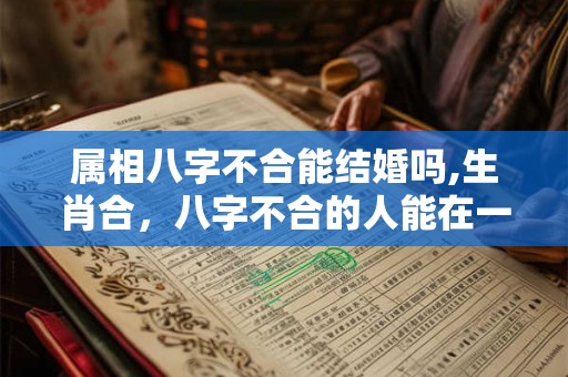属相八字不合能结婚吗,生肖合，八字不合的人能在一起吗？