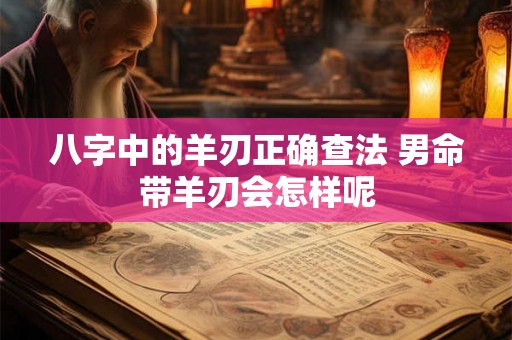 八字中的羊刃正确查法 男命带羊刃会怎样呢