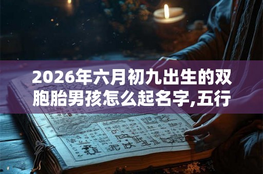 2026年六月初九出生的双胞胎男孩怎么起名字,五行属什么？