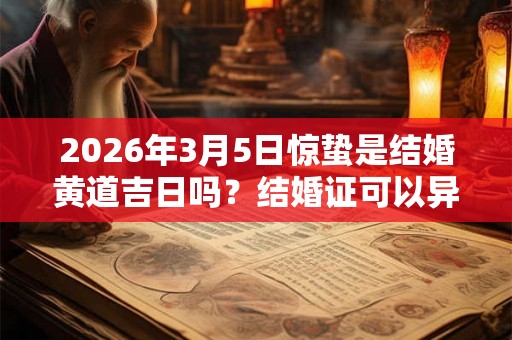 2026年3月5日惊蛰是结婚黄道吉日吗？结婚证可以异地办理吗？