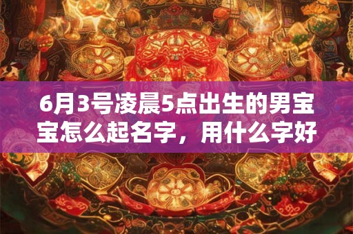 6月3号凌晨5点出生的男宝宝怎么起名字，用什么字好