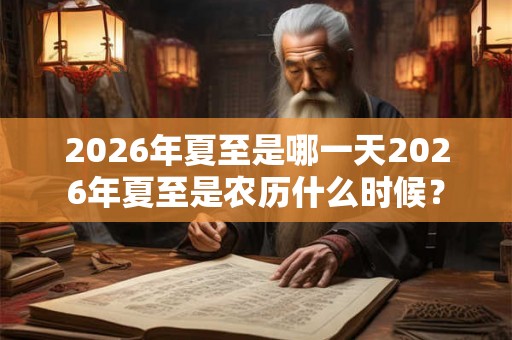 2026年夏至是哪一天2026年夏至是农历什么时候？