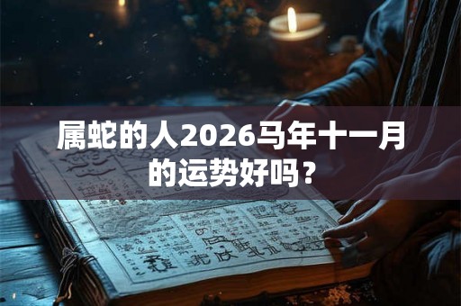 属蛇的人2026马年十一月的运势好吗？