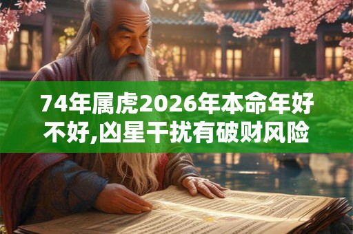 74年属虎2026年本命年好不好,凶星干扰有破财风险