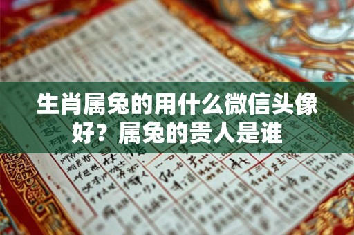 生肖属兔的用什么微信头像好？属兔的贵人是谁