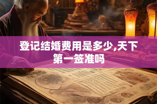 登记结婚费用是多少,天下第一签准吗
