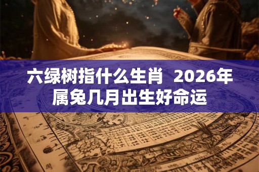六绿树指什么生肖 2026年属兔几月出生好命运 六绿树指什么生肖 2026年属兔几月出生好命运