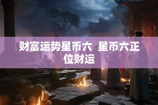 财富运势星币六  星币六正位财运