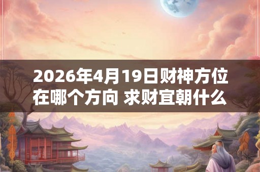 2026年4月19日财神方位在哪个方向 求财宜朝什么方向