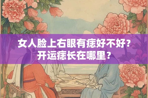 女人脸上右眼有痣好不好?开运痣长在哪里? 女人脸上右眼有痣好不好?开运痣长在哪里?