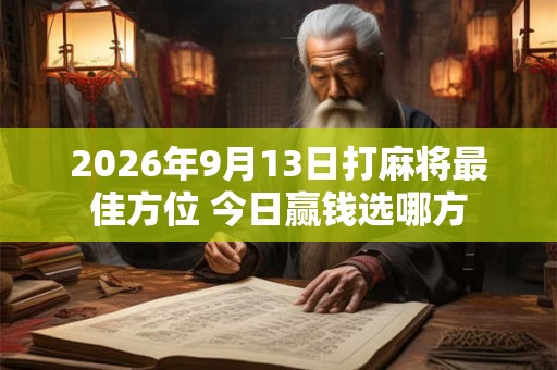 2026年9月13日打麻将最佳方位 今日赢钱选哪方