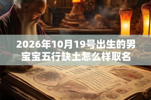 2026年10月19号出生的男宝宝五行缺土怎么样取名