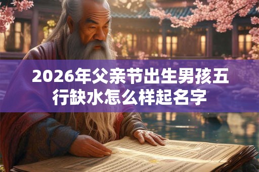 2026年父亲节出生男孩五行缺水怎么样起名字