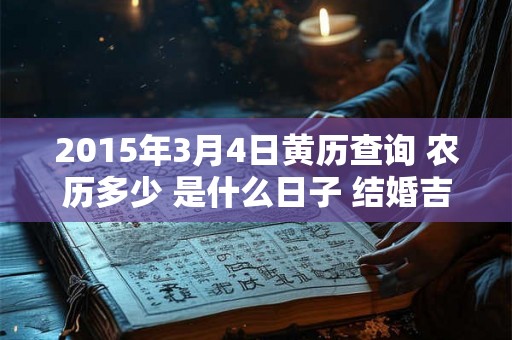 2015年3月4日黄历查询 农历多少 是什么日子 结婚吉时