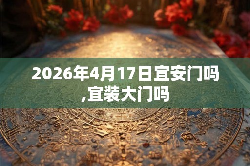 2026年4月17日宜安门吗,宜装大门吗