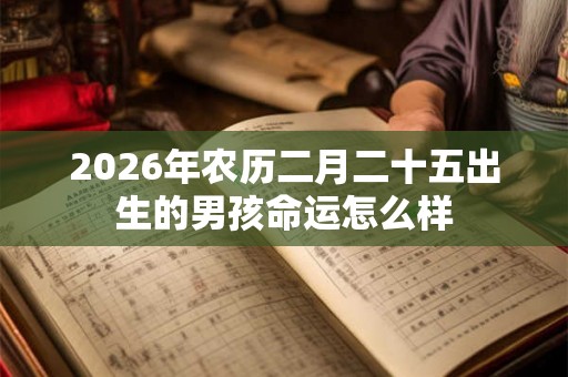 2026年农历二月二十五出生的男孩命运怎么样