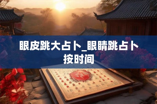 眼皮跳大占卜_眼睛跳占卜按时间