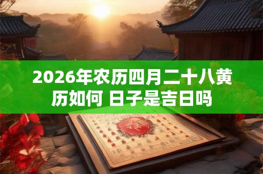 2026年农历四月二十八黄历如何 日子是吉日吗