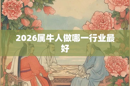 2026属牛人做哪一行业最好