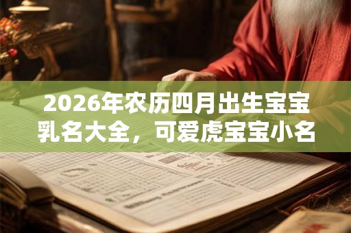 2026年农历四月出生宝宝乳名大全，可爱虎宝宝小名
