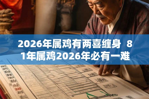 2026年属鸡有两喜缠身  81年属鸡2026年必有一难