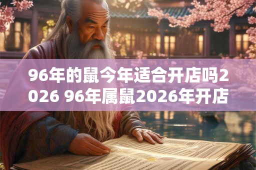96年的鼠今年适合开店吗2026 96年属鼠2026年开店注意事项