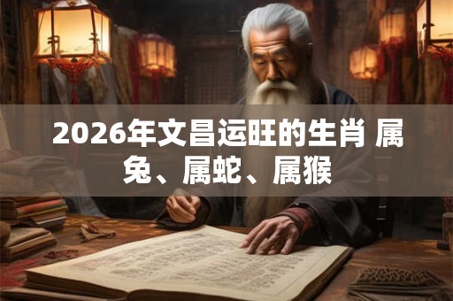 2026年文昌运旺的生肖 属兔、属蛇、属猴 2026年文昌运旺的生肖 属兔、属蛇、属猴