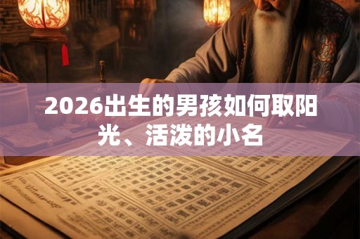 2026出生的男孩如何取阳光、活泼的小名