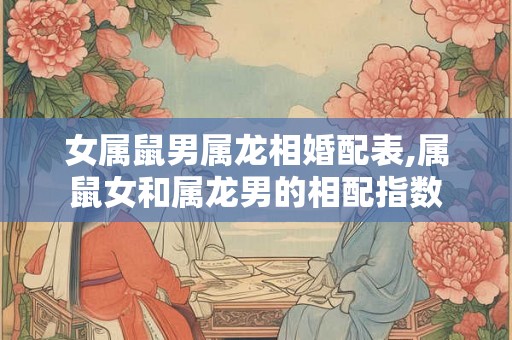 女属鼠男属龙相婚配表,属鼠女和属龙男的相配指数