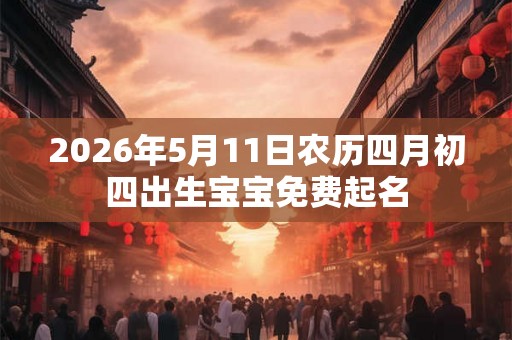 2026年5月11日农历四月初四出生宝宝免费起名