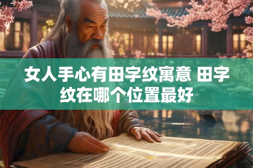 女人手心有田字纹寓意 田字纹在哪个位置最好
