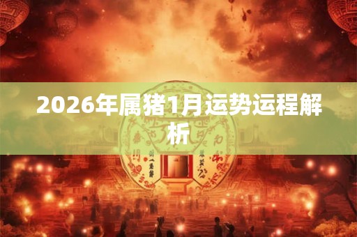 2026年属猪1月运势运程解析
