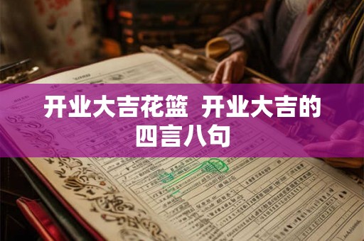 开业大吉花篮  开业大吉的四言八句