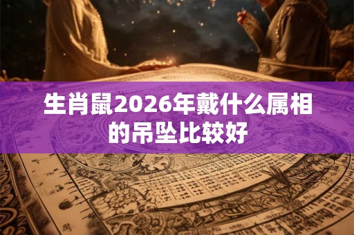 生肖鼠2026年戴什么属相的吊坠比较好