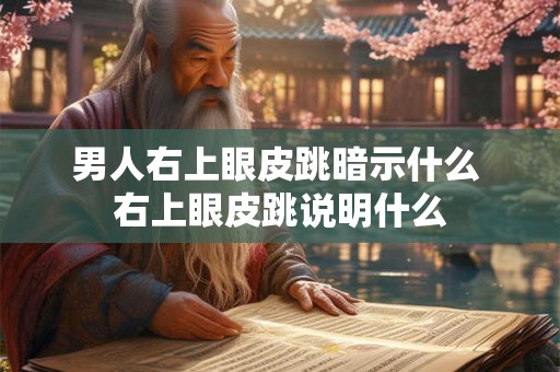 男人右上眼皮跳暗示什么 右上眼皮跳说明什么