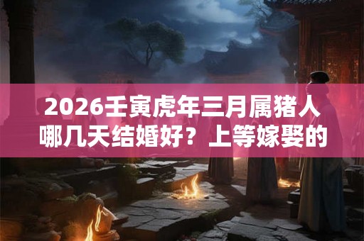 2026壬寅虎年三月属猪人哪几天结婚好？上等嫁娶的吉日