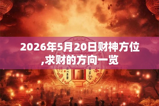 2026年5月20日财神方位,求财的方向一览