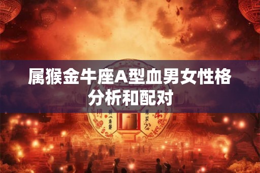 属猴金牛座A型血男女性格分析和配对