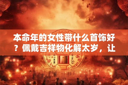 本命年的女性带什么首饰好？佩戴吉祥物化解太岁，让好运相伴！