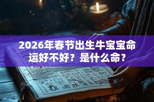 2026年春节出生牛宝宝命运好不好？是什么命？