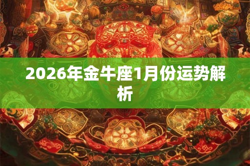 2026年金牛座1月份运势解析